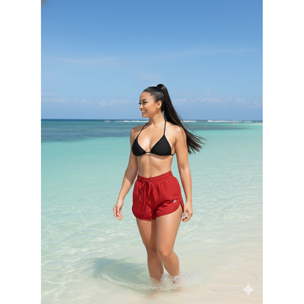 Shortinho de Praia Shorts Feminino Moda Casual Praia Piscina Short Tactel Verão em Oferta na Shopee