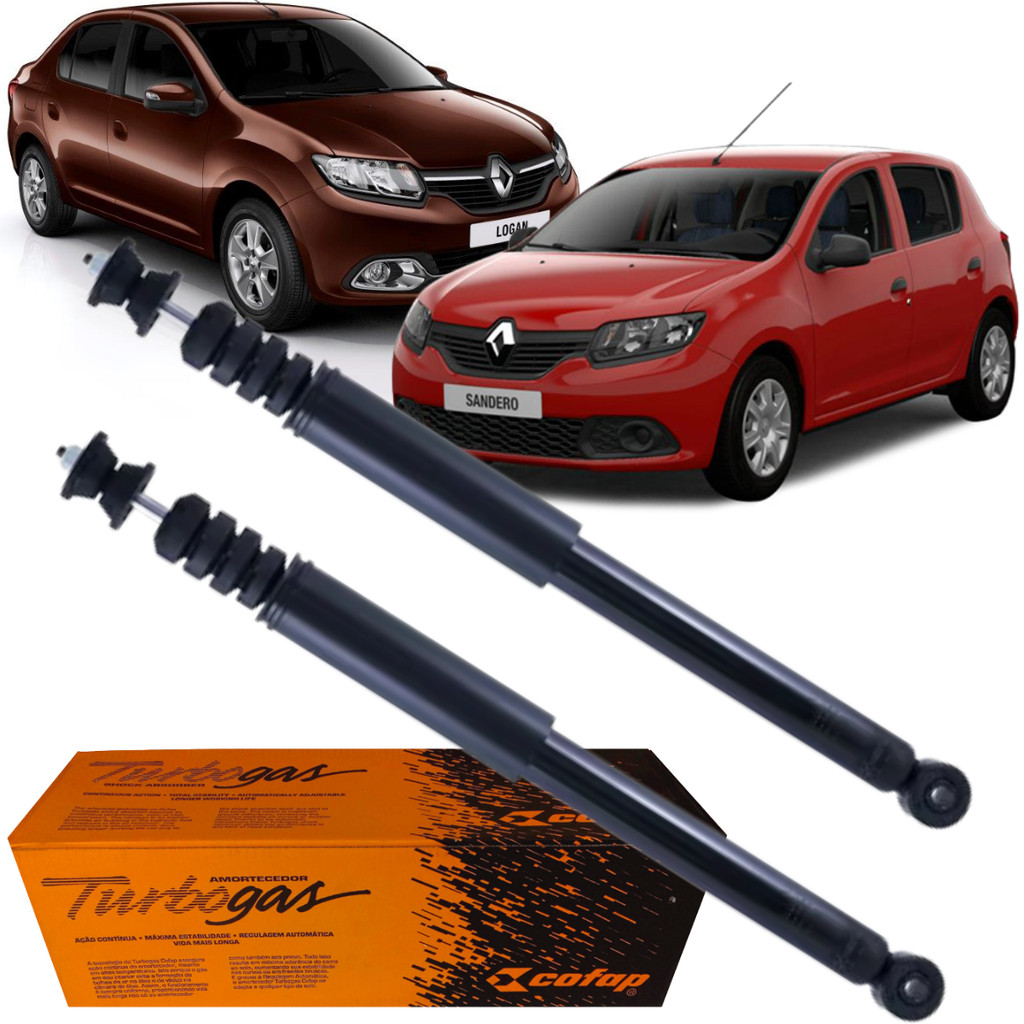 Par Amortecedor Traseiro Renault Logan Sandero 1.0 1.6 2014 a 2020 Original Cofap em Oferta na Shopee