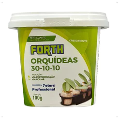 Fertilizante Forth Orquídeas Crescimento 30-10-10 Balde 100g