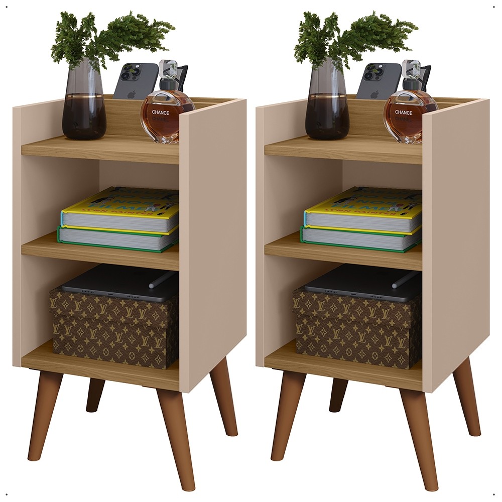 Kit 2 Bidê Mesa de Cabeceira Max Apoio Com Nicho Porta Itens Elegante - MÓVEIS UP em Oferta na Shopee