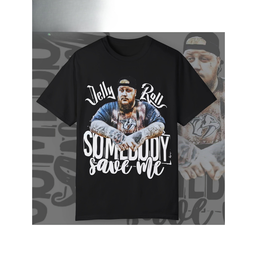 Camiseta Jelly Roll Tour Son Of A Sinner Tatuagem Estampada Confortável Estilosa Divertida Concertos