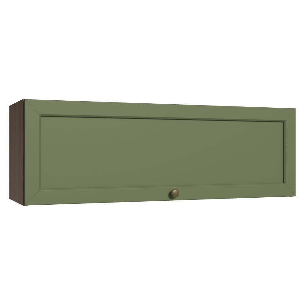 Armário Aéreo 100 cm 1 Porta Basculante Rustic/Verde Vik Madesa