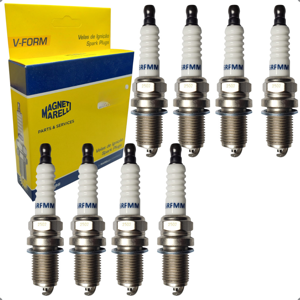 Jogo 8 Velas Ignição Magneti Marelli K6rfmm Bmw 540i 740i 840ci Mercedes S500 V8 4.0 4.4 5.0 Kit