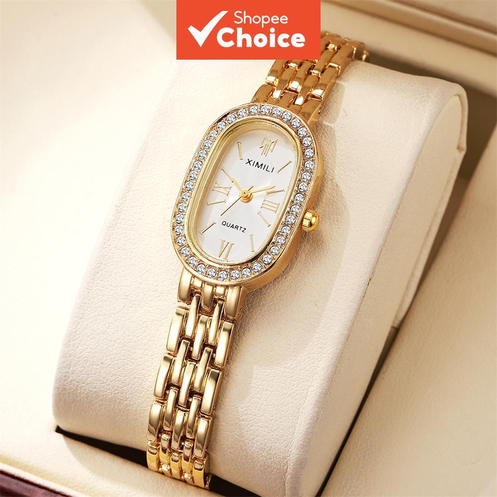 Moda Roma Oval Dial Mulheres Relógio De Quartzo Pulseira Casual Sem Caixa Incluída