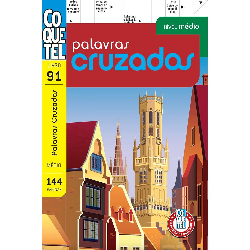 Livro Coquetel Palavras-Cruzadas 91| Nível Médio em Oferta na Shopee