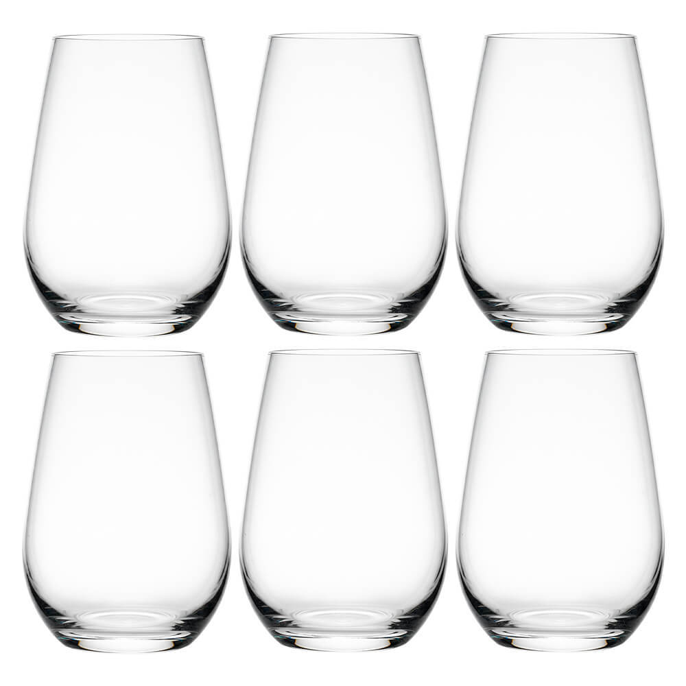 Jogo de Copos de Cristal Transparente Versat 500ml 6 peça - Seu Lar