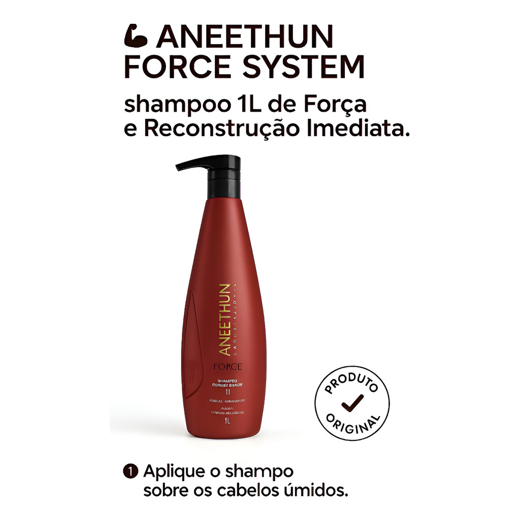 Shampoo Fortalecedor Aneethun Force System Original 1l