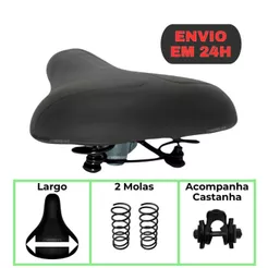 Banco de bicicleta confortável selim de bike sela assento largo com molas aro 26 aro 29 aro 24