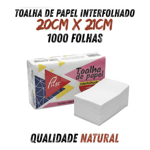 Papel Toalha 5000 Fls Interfolha Natural Pilar