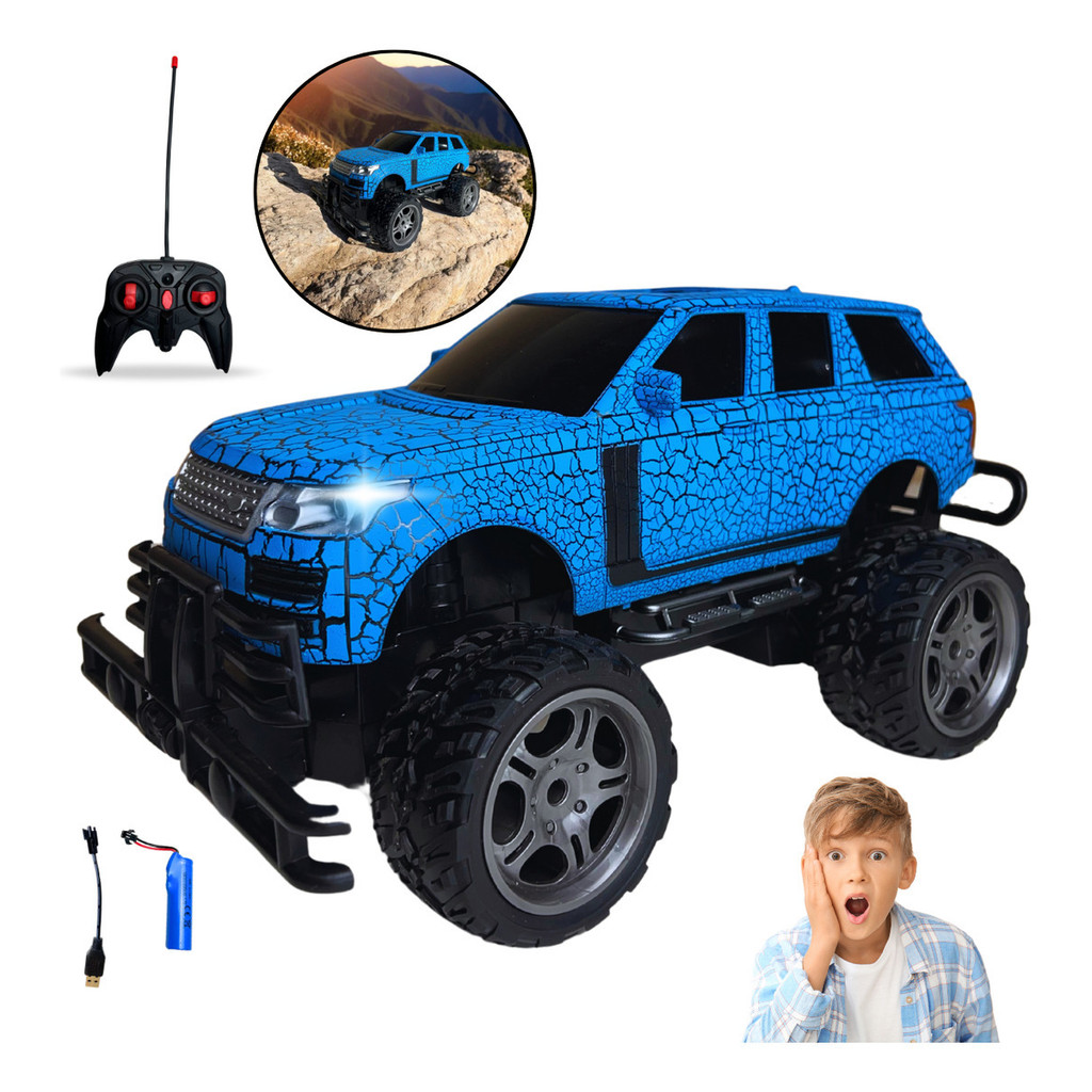 Carrinho Controle Remoto 4x4 Big Monster Grande Radical Luz