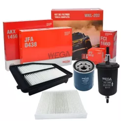 Kit Revisão Filtros Civic 2.0 G9 2013 2014 2015 2016 2017 Original Wega