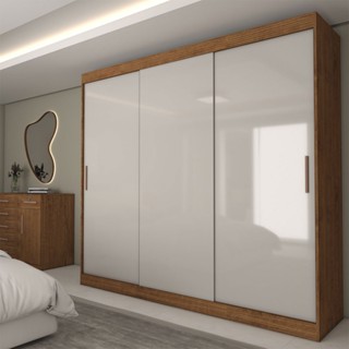 Guarda-Roupa Casal Columbia 3 Portas 2 Gavetas 100% MDF - Panorama Móveis em Oferta na Shopee