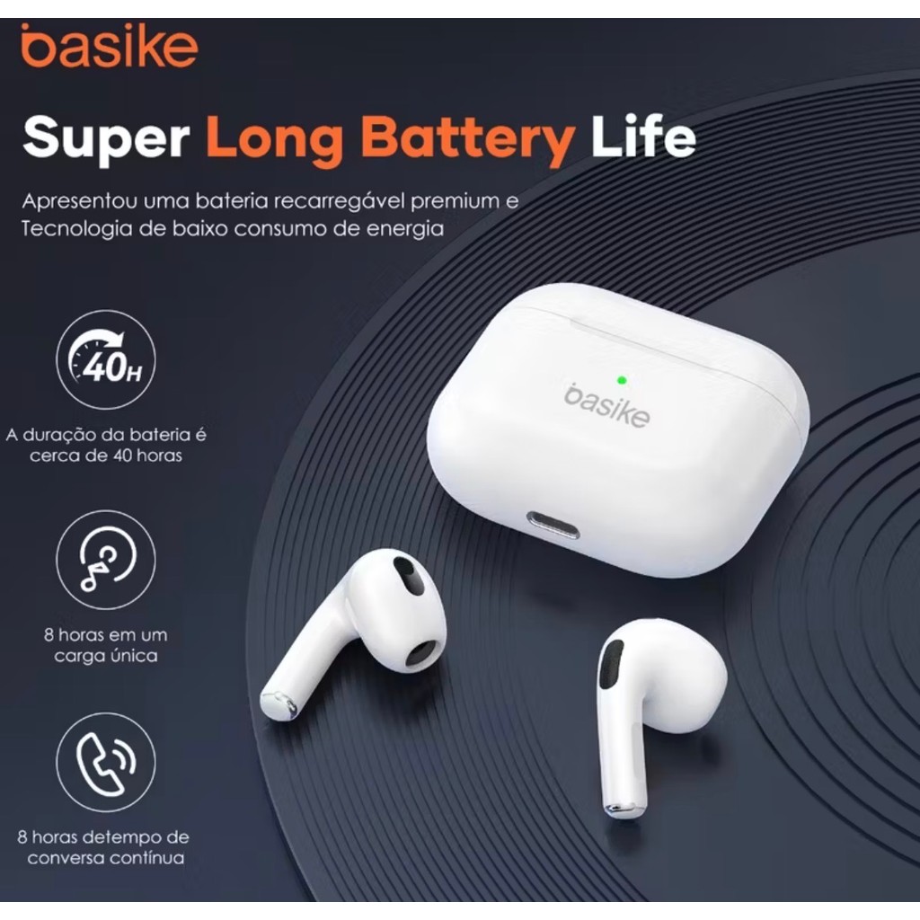 Inova Basike Fone Bluetooth Sem Fio 2025novo Bluetooth 5.4 Compativel Ios E Android