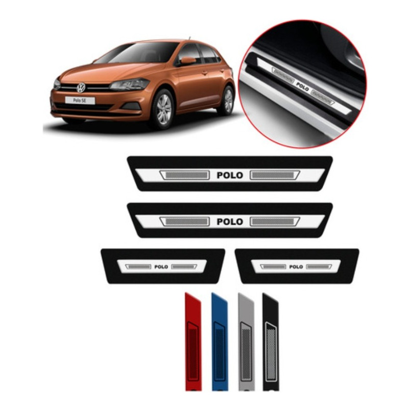 Soleira Pintada Cor Prata Sirius Volkswagen Polo