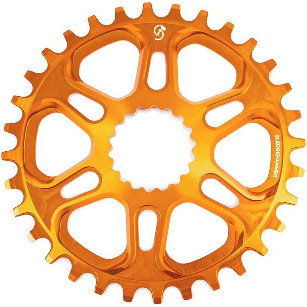 Coroa Bike Padrão Hollowgram / FSA - Alumínio CNC - Laranja - Sledgehammer