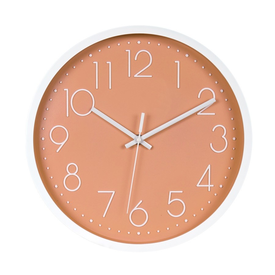 Relógio de parede analógico numeros grandes moderno 25cm pilha AA