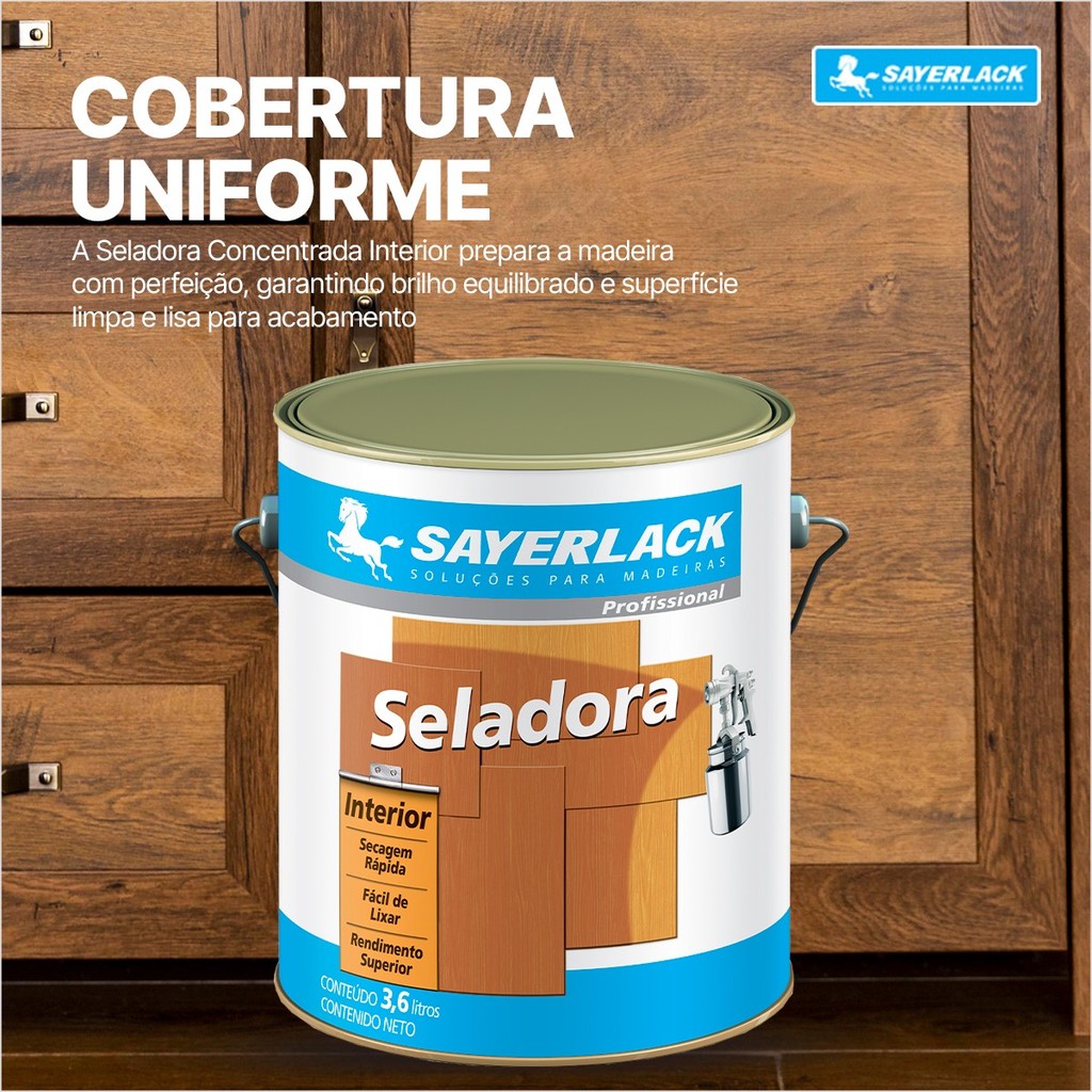 Selador Sayerlack Extra Concentrada para Madeira Premium 3,6L e 900ml · foto 2