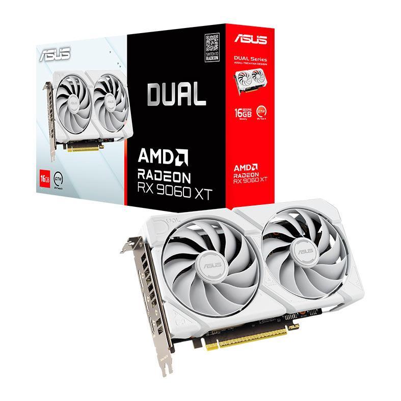 Placa de Video Asus Radeon RX 9060 XT Dual White, 16GB, GDDR6, 128-bit, DUAL-RX9060XT-16G-WHITE