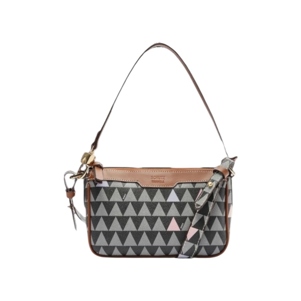 Bolsa Feminina Schutz Tiracolo Alça Dupla Canvas Preto