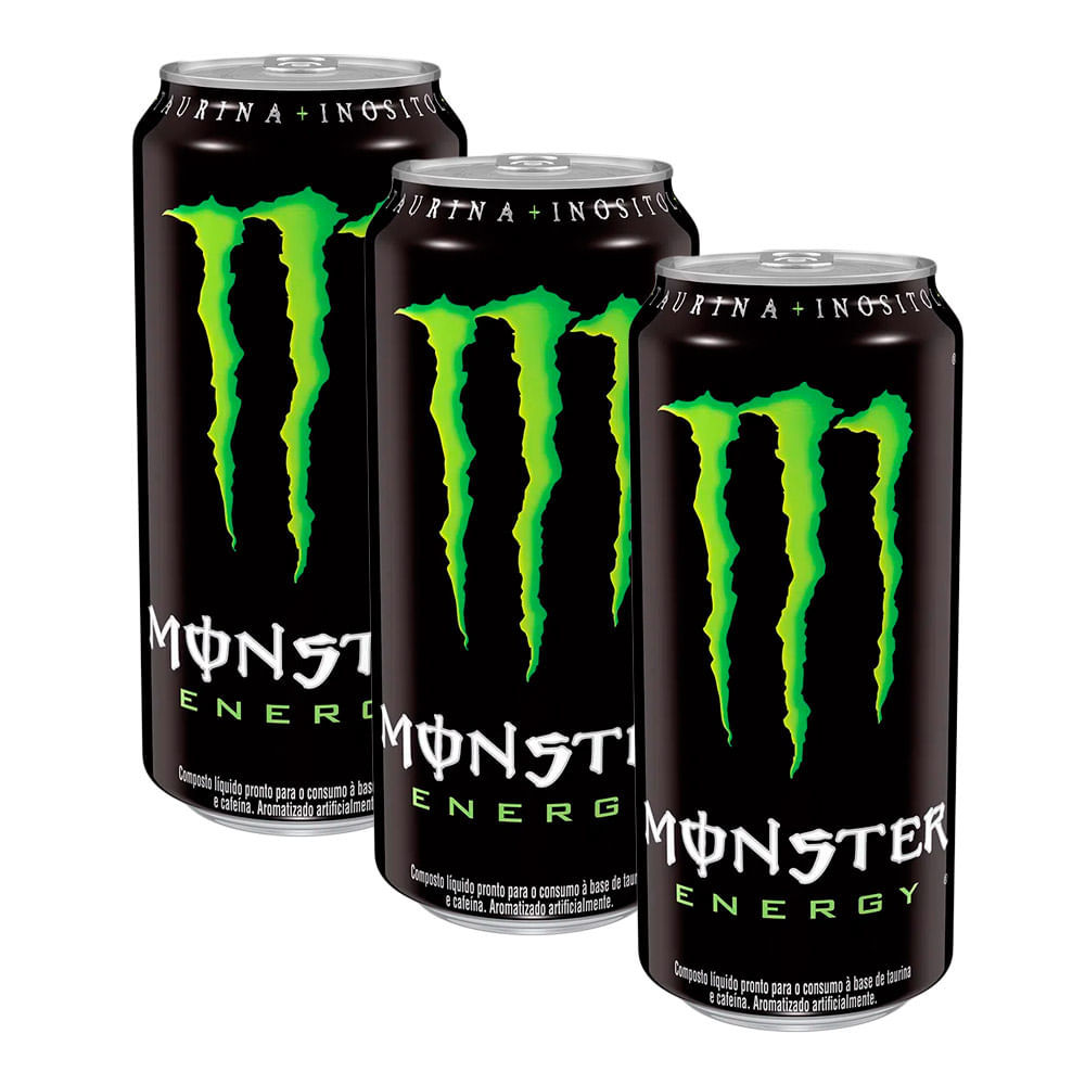 Kit 3 Energético Monster Energy com 473ml em Oferta na Shopee