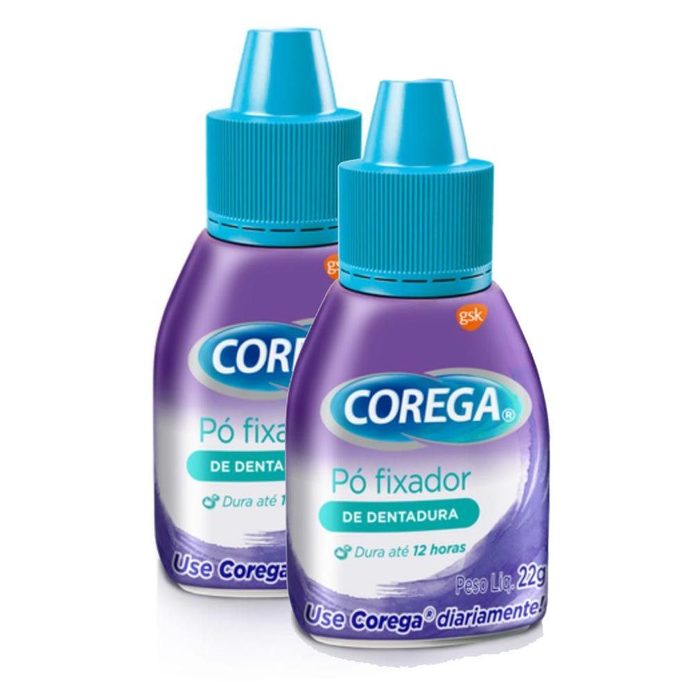 Kit 2 Corega Pó Fixador de Dentadura 22g em Oferta na Shopee