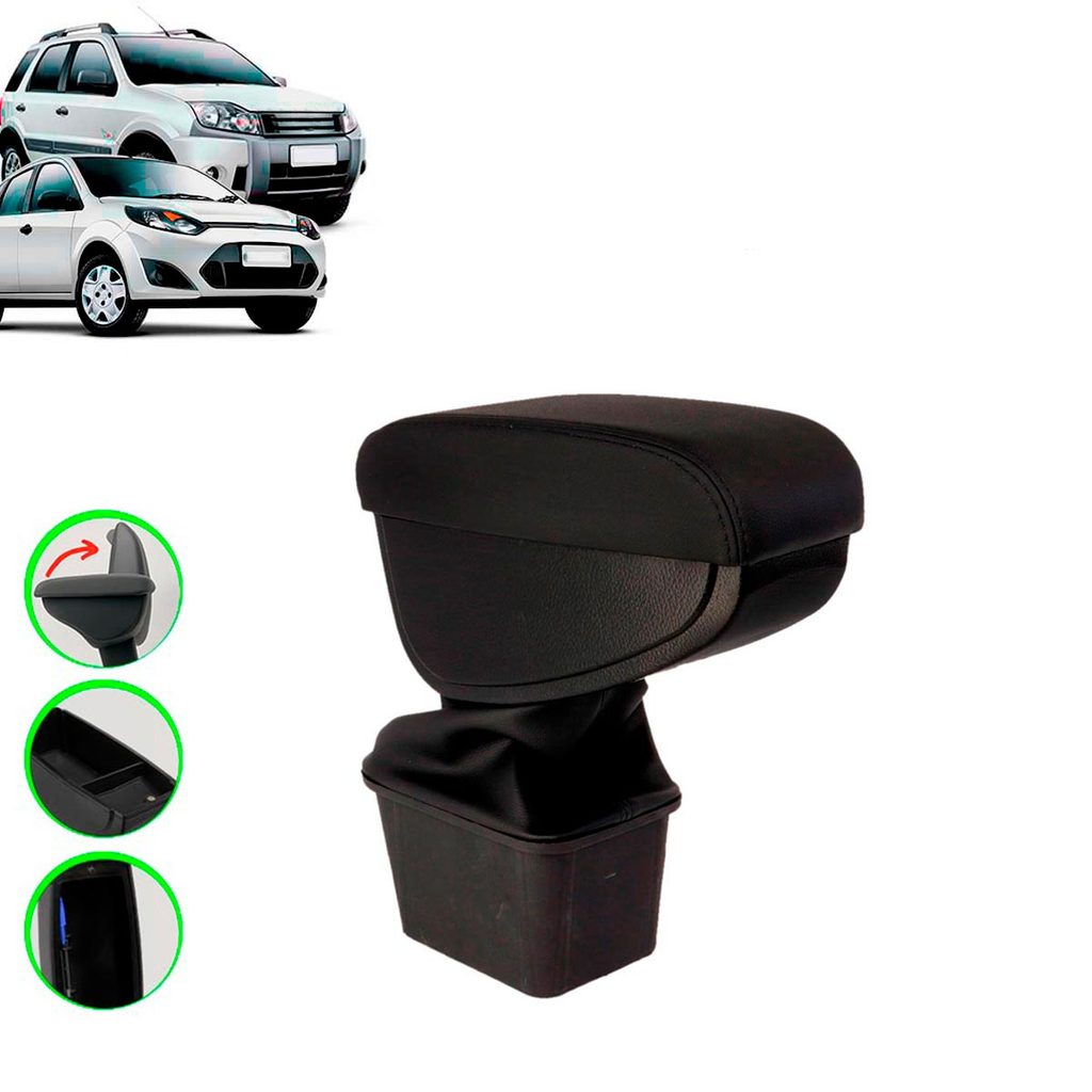 Apoio De Braço Para Carro Fiesta E Ecosport 2003 Até 2010 em Oferta na Shopee