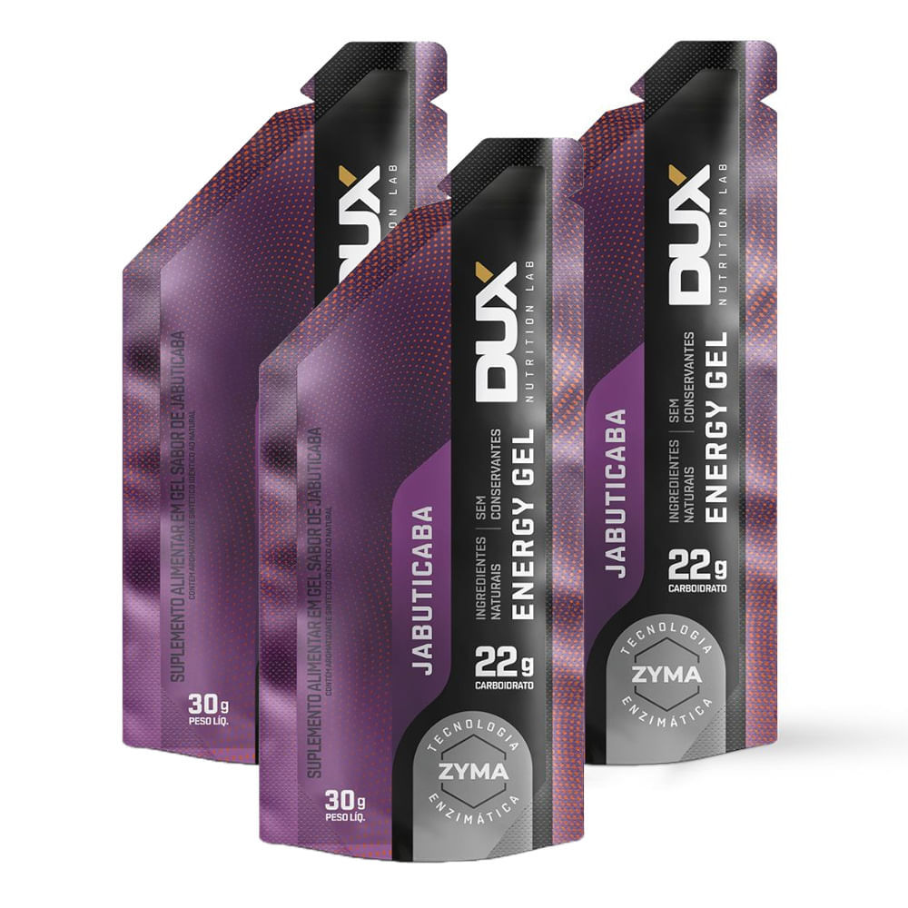Kit 3 Energy Gel Dux 22g de Carboidrato Jabuticaba 30g em Oferta na Shopee