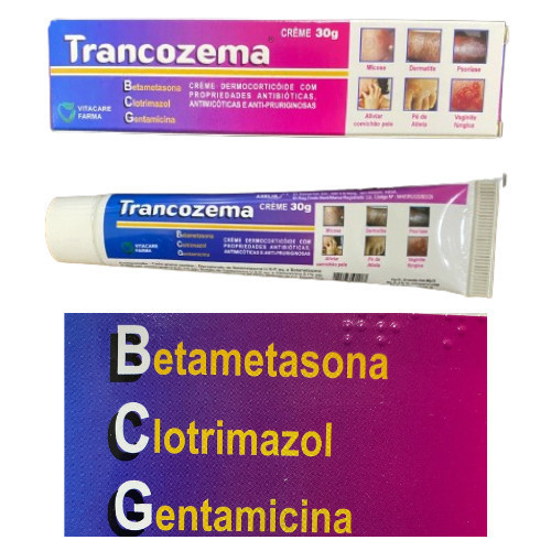 Pomada Trancozema 30g Para Tratamento De Fungos Infecção Dermatite Eczematoide Bacterianas Acne em Oferta na Shopee