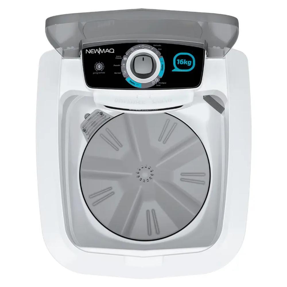 Tanquinho De Lavar Roupa 16kg Newmaq Semiautomático com 9 Programas de Lavagem Branco 220V — imagem 2 de 2