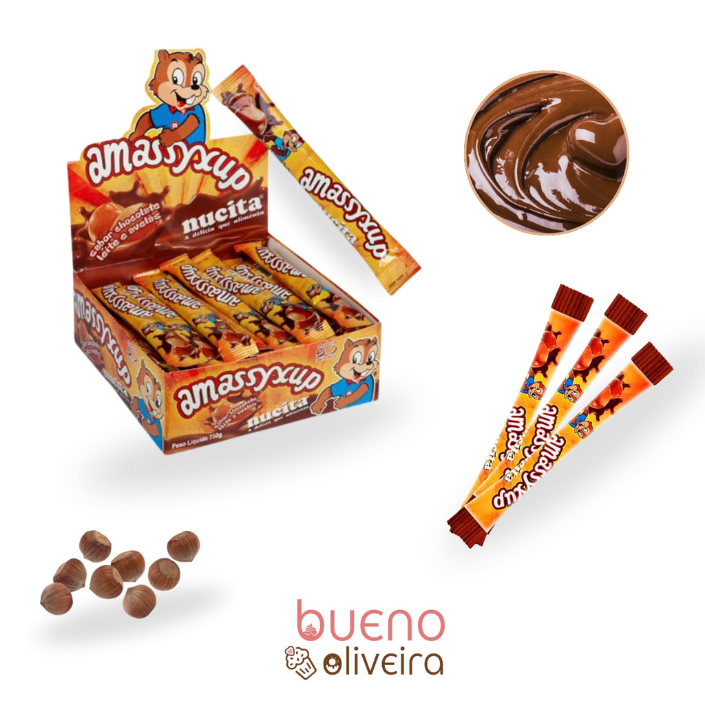 Amassyxup Sache Chocolate c/ 50 Unidades Doce Festa - Nucita em Oferta na Shopee