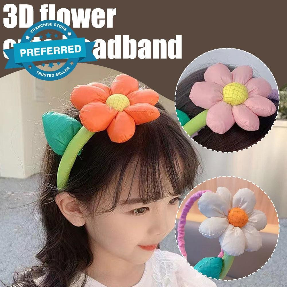 Girassol Bandana Criança Menina Dentado Antiderrapante Hairpin Feminino Presilhas Dos Desenhos Animados Flor N7l9