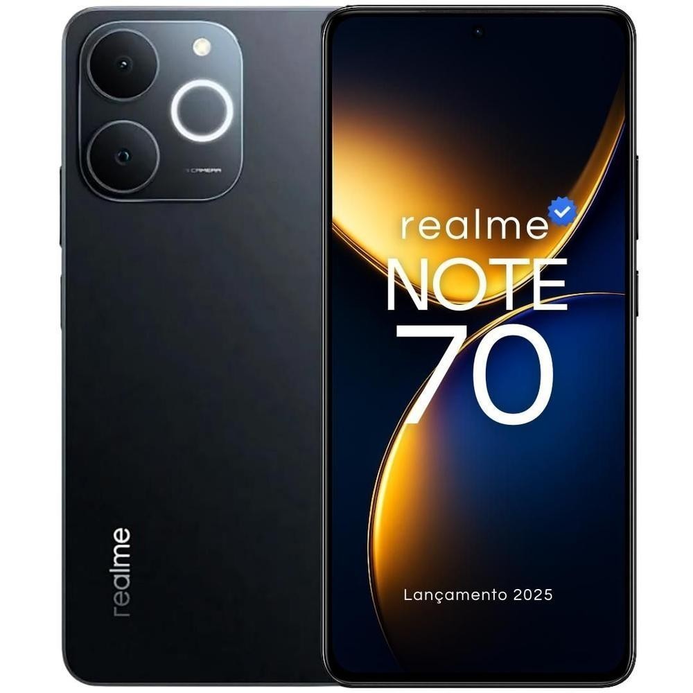 Celular Realme Note 70 4G 12GB Ram 128GB Tela 6.7 90Hz 6300mAh IP54 Android 15
