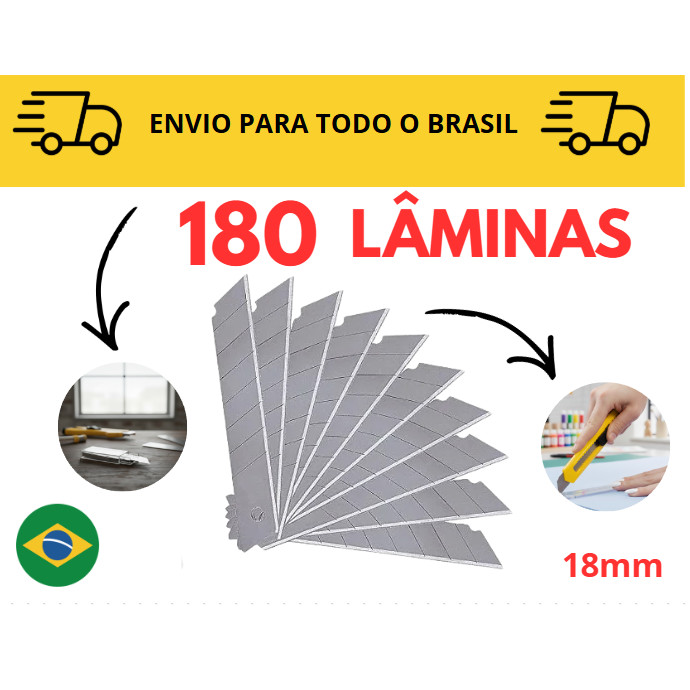 Estilete de precisão /100 a 200 lamina / Lâmina de Estilete / cortador/ estilete profissional/ 18mm
