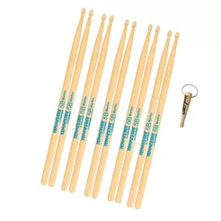 Kit Baquetas 5 Pares Tennessee Marfim Liverpool + Brinde