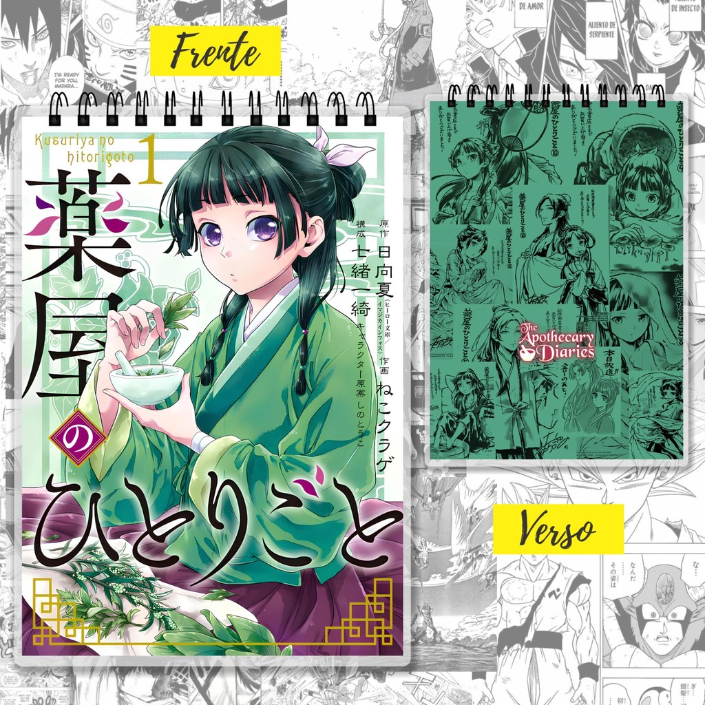 Sketchbook A4 Crystal Liner Diários de uma Apotecária  Papel 180g 30 Folhas Anime Mangá Aquarela Esboço Pintura