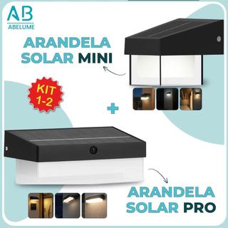 Arandela Solar Mini e Pro Placa Solar Embutida 3 Tons de Luz A Prova D'agua