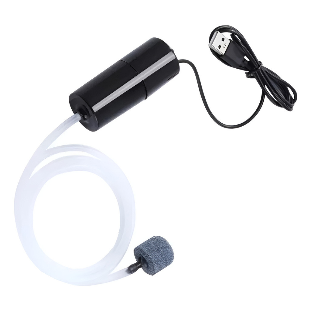 Mini Aerador Oxigenador Compressor Bomba de Ar Portátil Aquário Tanque Usb 5v