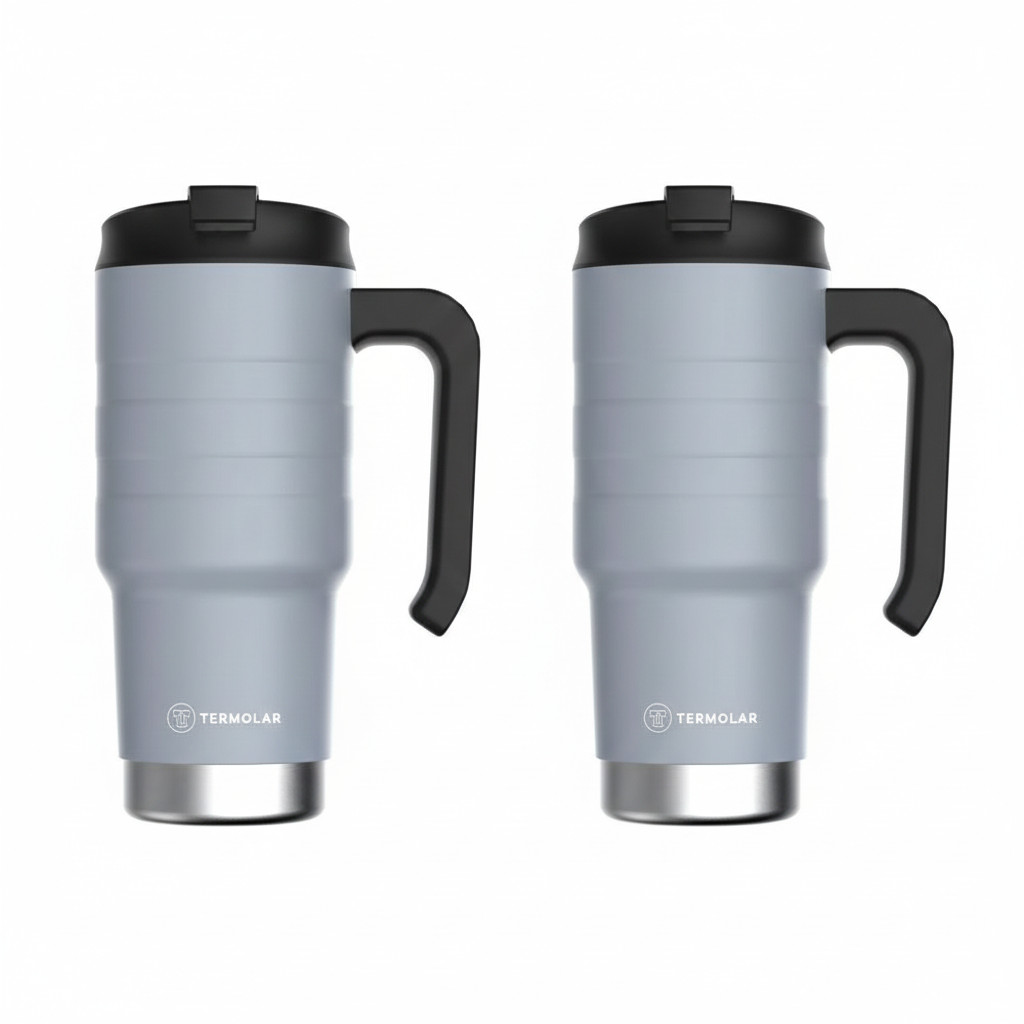 Kit 02 Copos Moove Cinza 590ml Termolar