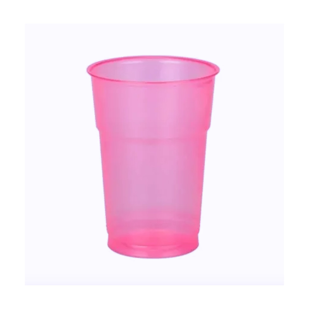 Copo 300ml Neon Rosa Copaza 50 unidades