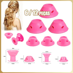 Modelador de cabelo sem calor de 38/47 mm, 6/12 peças, cria ondulação Natural, sem danos ao calor, ferramenta de estilo