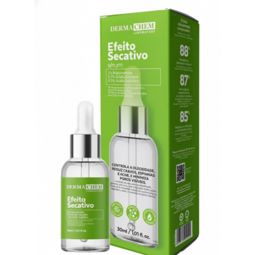 Sérum Facial Secativo Ácido Salicílico Antiacne Dermachem 30ml em Oferta na Shopee