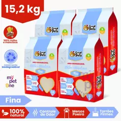 Areia de Gato 3,8Kg Fina Biodegradável Great Pets