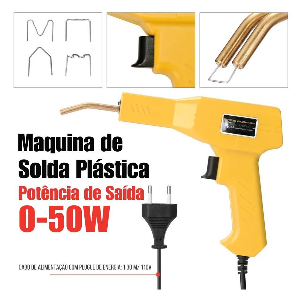 Pistola de Solda Kit de Reparo Para-choque Farol Carro 200 Grampos 110V em Oferta na Shopee