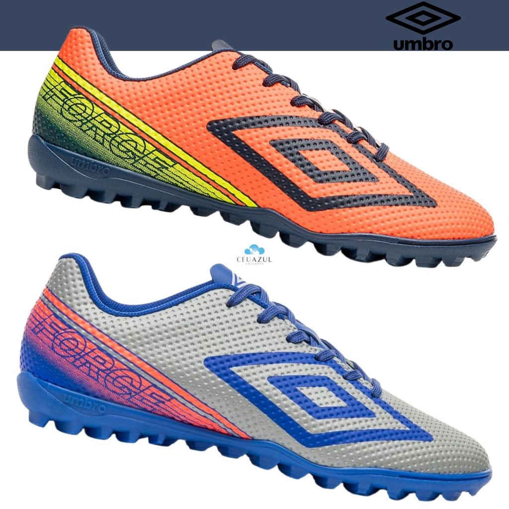 Chuteira Umbro Society Masculina Force Campo Sintético Conforto em Oferta na Shopee