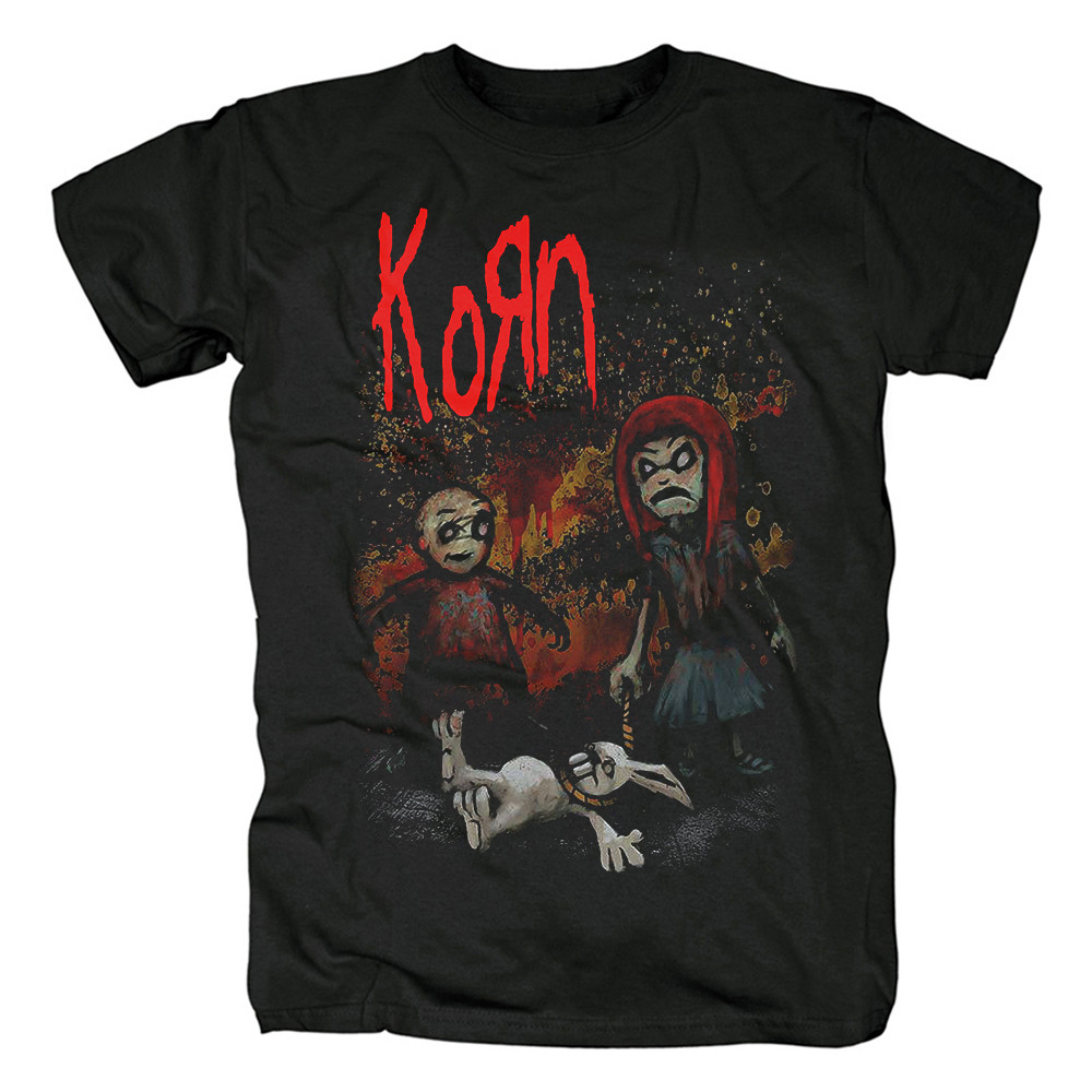 Music Soul Camiseta Unissex Korn Nu Metal Hard Rock Hardcore Americana Estampada Algodão Confortável Estilosa Divertida