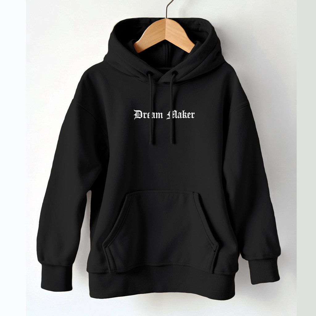 Blusa de Frio Moletom Canguru Estampado Oversized Dream Maker Frase Grafite Moda Hip Hop Trap Rap Promoção Envio Rápido