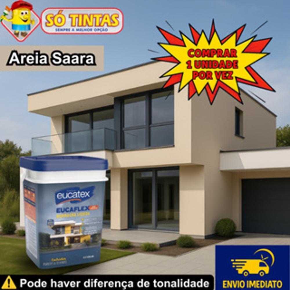 Borracha Líquida Impermeabilizante Areia Saara Eucatex 20kg, Tinta Emborrachada Interna Externa em Oferta na Shopee