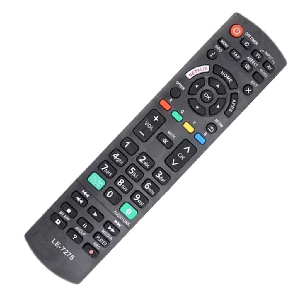 Controle Remoto Compatível TV Panasonic Smart 49fx600b Tc-49fs630b SKY-9322 LE-7275