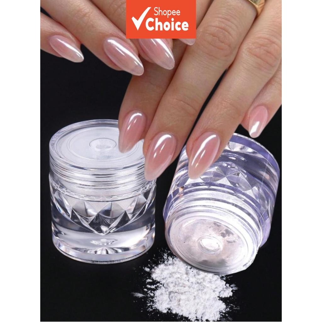 Pó Cromado Perolado de Glazed Donut 1PC, Pó Cromado para Unhas Aurora Gelada, Pó Iridescente de Alto Brilho, Pigmento em Oferta na Shopee