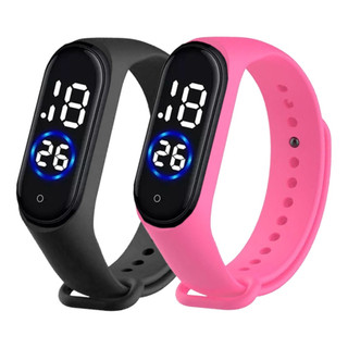 Kit 2 Relógio Digital Relógio Led Relógio para Esporte Homem Mulher Crianças Relógio Prova D' Água